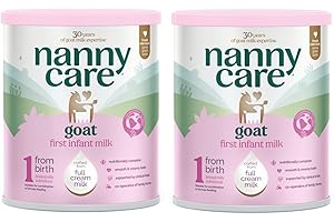 Nannycare Goat Based First Infant Milk – Stage 1 (From Birth) | Baby Powder Made from Whole Goats Milk | Nutritionally Complete Formula for Combination or Bottle Feeding – 800g (2 Pack)