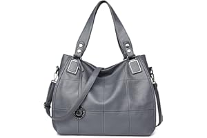 SACMILL Ladies Leather Handbags Large Capacity Top Handle Messenger Crossbody Shoulder Bags for Womens Girls