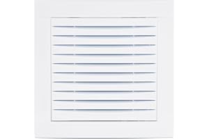 STEINBERG14 15 x 15 cm kratka wentylacyjna do zabudowy wychylna z filtrem, biała 150 x 150 mm