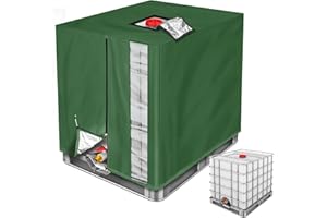 oumuik IBC Tank Abdeckung, Upgrade 420D IBC Abdeckplane für Wassertank 1000L / Ibc Container Anti-UV Schutzhülle Ibc Tank Cover Verdickte Version