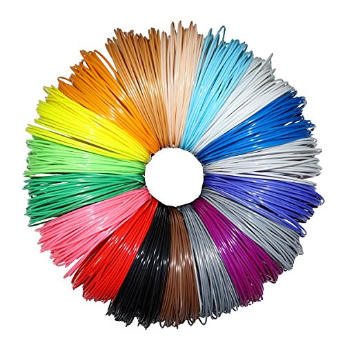 Greatssly 594 Lineare Füße Filament für 3D Druck Stifte Nachfüllungen 1.75mm PLA Material von 18 einzigartige Farben 33 Füβe jeder Farbe