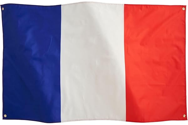 Runesol Drapeau France 3x5, 91x152cm, Drapeaux Français, 4 Œillets, Oeillet en Laiton à Chaque Coin, France Football, Rugby, Bannière Premium, Intérieur, Extérieur, Six Nations