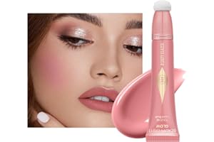 BEAUTY GLAZED Beauty Blush Pen w płynie z gąbką, matowy róż do twarzy, naturalny jedwabisty płynny róż w płynie do różu, lekki, trwały róż do policzków (Blush#03)