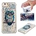 Produktbild iPhone 7 8 Hülle Glitzer Flüssig, E-Mandala Spark Bling Shining Liquid Glitter Case Cover Handyhülle Schutzhülle für Apple iPhone 7 8 Transparent mit Muster Süße Eule Durchsichtig Tasche TPU Silikon Rande Bumper Stoßfest Kratzfeste Shockproof Hardcase Etui Schale