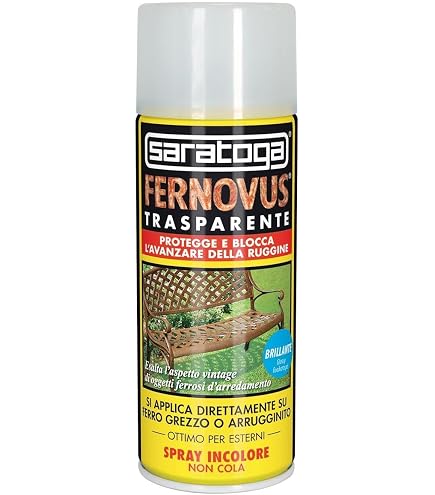 Vernice Antiruggine Spray SARATOGA | Color Bronzo Micaceo | Bombola 400 Ml Pronta All'uso Per Metalli