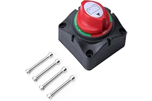 OPP ULITE Battery Disconnect Switch, 1-2-Both-Off Battery Marine Battery Switch 12V Battery Isolator Switch for Car Marine Boat RV ATV UTV Vehicle Automotive (A701S)