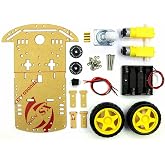 Alkatronik Demonte 2WD Akıllı Robot Araba Şasi Kiti DIY Pleksi Tekerlek Motor &Ccedil;izgi İzleyen Engelden Ka&ccedil;ma