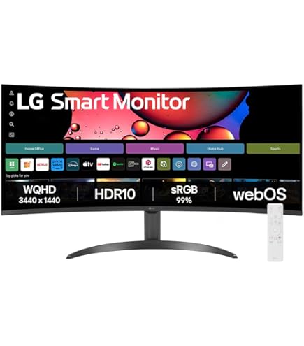 LG 34 inch Curved 21:9 Ultrawide Gaming Monitor - 144Hz, 1ms, Full