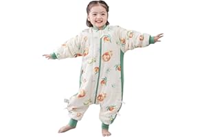Chilsuessy Baby Sleeping Bag with Feet 2.5 Tog Toddler Sleeping Sack with Removable Sleeves Winter Nursery Wearable Blankets for Infant Boys Girls Super Soft, Sweet Fruit, XXL/5-6 Years