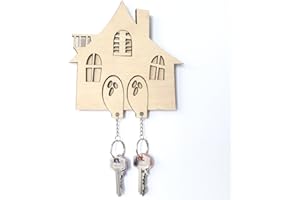 JR Maderas Llaveros Pareja de Madera - Colgador Llaves Pared de Madera - Regalos para Parejas Aniversario - Llaveros Casa Nueva Regalos Originales para Mujer y Hombre - Llavero de Pared para un Hogar.