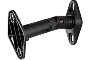 Hama Support mural (pour enceinte, support d'enceinte, pour un alignement et une présentation optimaux de l'enceinte, montage mural) Noir