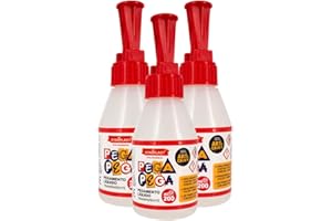 PEGAMENTO LÍQUIDO TRANSPARENTE STARPLAST - Pegamentos para papel, cartón, cuero, tela y madera. Ideal para manualidades, artesanía o hacer maquetas - 200ml Pack 3