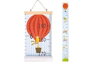 Beinou Tabla de altura de pared Tabla de crecimiento para niños Regla de pared de madera 7.9 '' x 79 '' Lienzo Decoración de pared para bebés, niñas, niños, dormitorio infantil