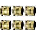 FAST WTW02 Heavy Brass Antique Wall to Wall Concealed Brackets for 1 Inch Stainless Steel Curtain Rod (6)
