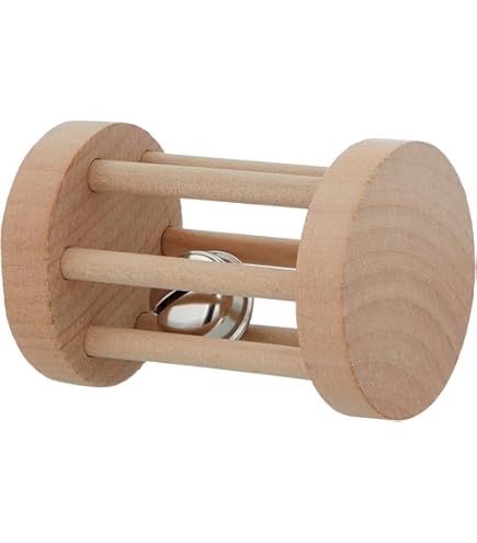 Giocattolo Per Roditori Trixie - Legno A Sfera Con Campana, Diametro 6cm | Per Conigli E Porcellini D'India - Foto 8