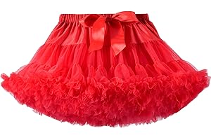 YILEEGOO Toddler Girls' Layered Pleated Tulle Mini Skirt Ballet Dance Tutu Petticoat Birthday Party Fancy Dress