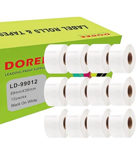 Squuido 40 Rouleaux Étiquettes 99015 Compatibles Dymo LabelWriter - 54mm X 70mm, 320 Étiquettes Par Rouleau