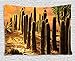 Produktbild ABAKUHAUS Natur Wandteppich, Sonnenuntergang in der Wilden Wüste, Wohnzimmer Schlafzimmer Heim Seidiges Satin Wandteppich, 200 x 150 cm, Mehrfarbig