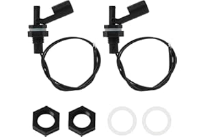 ANRBB 2 Stücke Wasserstand Sensor, Seitlich Montierter Flüssigkeit Schwimmerschalter mit Federdraht Verbinder, PP Pegelschalter für Tank, Pool, Aquarium, Wasserstandssensor für Hydroponics, Garten