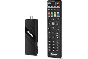 Decoder Digitale Terrestre 2024 - OWERSLYN Decoder DVB-T2, HD 1080P H265 HEVC Main 10 Bit, HDMI CEC TV Stick Supporto Uscita HDMI/AV e USB Multimediale, Funzione PVR, Telecomando 2in1 Infrarossi (M2)