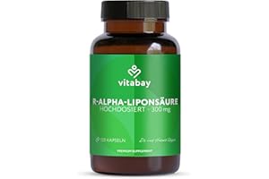 ‎VITABAY Vitabay R-Alpha Liponsäure 300 mg – 120 Kapseln hochdosiert & vegan – Alpha Lipoic Acid – hergestellt aus ausgewählten Rohstoffen – Laborgeprüft in Deutschland
