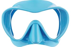 CRESSI F1 Small Mask Turquoise - Máscara de Silicona Suave sin Montura para Buceo y Esnórquel, Turquesa, Talla Única, Unisex Juvenil