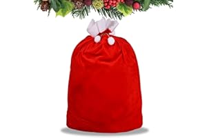 JOYSAL Sacchetto regalo per Natale, sacchetto di Babbo Natale, 70 x 100 cm, sacchetto di Babbo Natale da riempire, sacco di Natale per accessori di Natale, festa a tema, Natale