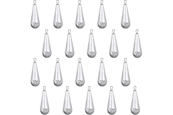 20 PCS Plombs De Plomb, Plomb De Pêche avec Émerillons, Plomb Sinkers, Set Plomb De Pêche, pour la Pêche en Mer Et en Eau Douce(Il Existe Un écart Entre Le Poids réel et Le Poids indiqué.)
