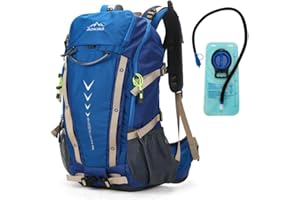 Aoking Mochila senderismo,escalada,40 L-50 L,Elementos estándar_tabla de malla de flujo de aire extraíble,impermeable,silbato SOS,funda para lluvia