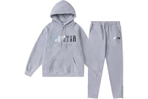 YiLianDa Tuta Trapstar Uomo Donna, 2 Pezzi Jogging Sportiva Set Autunno Inverno, Completo London Trapstar Ricamata Unisex, Felpa con Cappuccio in Plie e Pantaloni