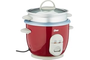 Arrocera Oster, Color rojo, Arrocera de 0,6 litros, 350 W, Plástico, CKSTRC4723
