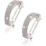Confezione da 2 fermagli per capelli spessi con strass, eleganti, per donna