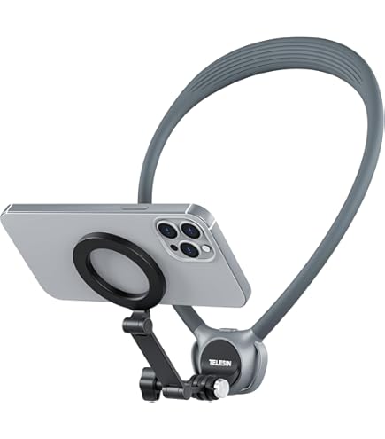 Wiseten Nek Telefoonhouder – POV/vlog Mount, Magnetisch, Compatibel Met IPhone, GoPro, Insta360