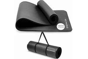 KG Physio Yoga Mat - Thick Yoga Mats for Women & Men, High-Density NBR Foam Excercise Mat, Non-Slip & Sweat-Resistant, Ideal for Pilates, Home Fitness and Home Workout - Strap Included
