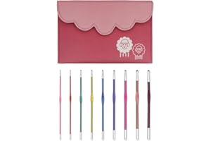 KnitPro Zing Crochet Hook Set, Single Ended 2.00, 2.50, 3.00, 3.50, 4.00, 4.50, 5.00, 5.50 & 6.00 mm