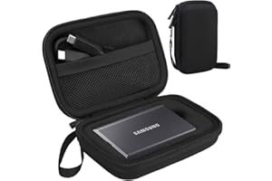 Lacdo Hard Carrying Case for Samsung T7 / T7 Touch Portable SSD, External Solid State Drives 500GB 1TB 2TB 4TB USB 3.2 Gen 2 Hard EVA Shockproof Storage Travel Bag, Black