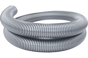 Besttoolifes Tubo flessibile di prolunga per aspirapolvere, resistente, diametro 50 mm, tubo filettato grigio, tubo di ricambio industriale, lunghezza 3/4 metri (4 m)