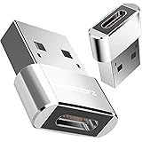 USB C to USB Male Adapter, Acessorz [2-Pack] Mini Hi-speed USB Female (Type-C) to USB 2.0 Male (Type-A) Fast Charging & Data 