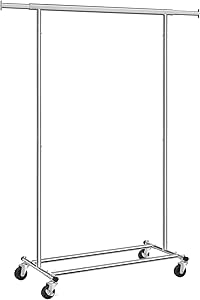 VIPEK V4 Appendiabiti Resistente - Doppia Asta, 5 Ripiani, Capacità 367 Kg, Struttura In Acciaio, Armadio Aperto Regolabile 150x40x194 Cm