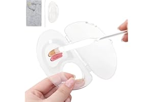 Yokilly Paleta de Arte de Uñas,Grupo De Paletas Mixtas De Maquillaje Plegable De 180°,Paletas De Color De Pintura De Esmalte De Uñas,Herramientas De Espátula De Doble Cabeza