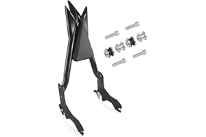 Harvards Chrome Custom 26”Tall Adjustable Sissy Bar Docking for Harley Davidson 2018-2024 Low Rider Models Lowrider ST FXLR FXRST FXLRS FXLRST Sport Glide FLSB Dyna Gloss Black