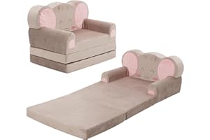NUKied 2 en 1 Sofá Infantil Plegable,Sofá Convertible,Sillón Infantiles Adecuado para Dormitorios, Salones y Salas de Juegos,Sofa Plegable Niños Adecuado como Regalo de Cumpleaños para Niños y Niñas