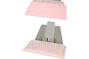 GEEKRIA Custodia compatta per tastiera con supporto per smartphone e tablet, compatibile con tastiera Logitech K380 Wireless, Magic Keyboard, OMOTON Ultra-Slim Bluetooth Keyboard Pad (rosa)