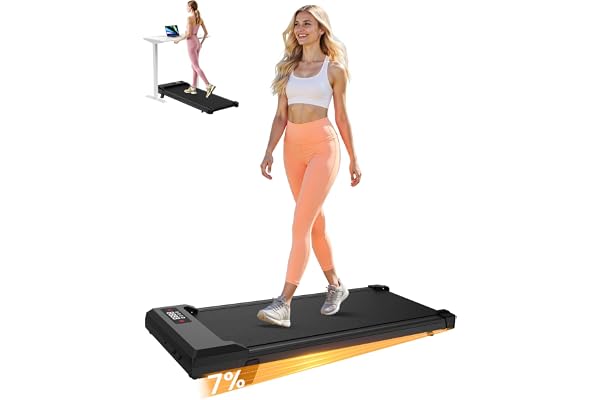 Tapis de Course Pliable & Marche 3 en 1 avec Pente 7% – Tapis Roulant sous Bureau Silencieux (Moteur 2,5CV, 1-8 km/h) – Charge 130kg, Système Anti-Choc – pour Maison & Appartement