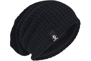 VECRY Męska Luźna Czapka Dzianinowa Rasta Jarmułka na Lato Zima