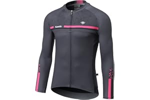 Santic Maillot Bicicleta Hombre Maillot Ciclismo con Mangas Largas con Bolsillos como Camiseta Interior en Invierno - Universal