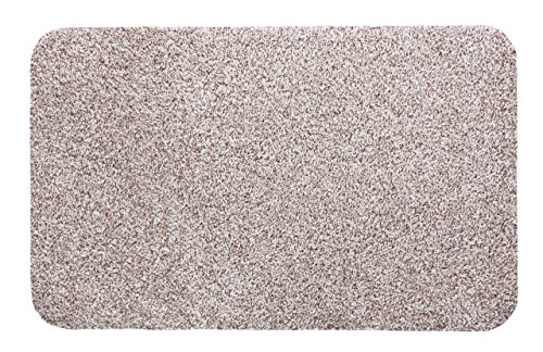 andiamo 700603 Schmutzfangmatte Samson/Waschbare Türmatte aus Baumwolle in Hellbeige für den Innenbereich/1 x Fußmatte (40 x 60 cm)