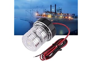 YOSOO HEALTH GEAR Marine Boat All Round 360° Navigation Light, LED White Marine Yacht Light, 12V