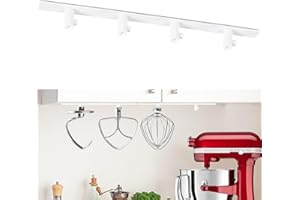 PQPO 4 Pack Standmixer Aufsatzhalter Kompatibel mit Kitchen Aid Mixer Zubehör, für die Lagerung Organisieren Sie Ihre Kitchen Aid Attachments (Weiß)