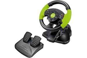 ESPERANZA - Volante - EG104 USB PC, PlayStation 3, Xbox 360 - Negro, verde incl. pedales